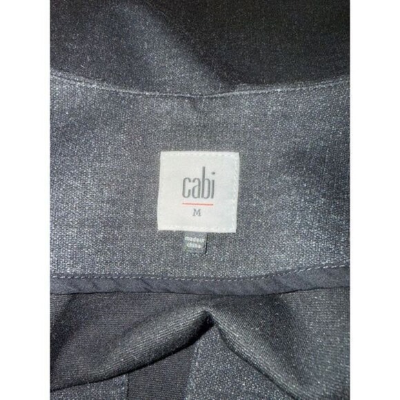 Cabi Women M Drafting Open Front Charcoal Gray Vest Office Siren Goth Preppy Y2K - Picture 6 of 8